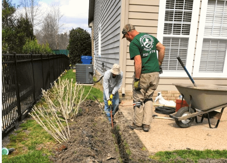 how to drain gutters away from house